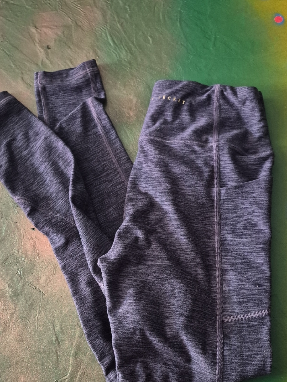 Victoria's Secret Heathered Navy/Purple Kids Leggings
